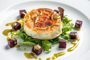 Grilled Goats Cheese, Pickled Beetroot, Balsamic Vinaigrette